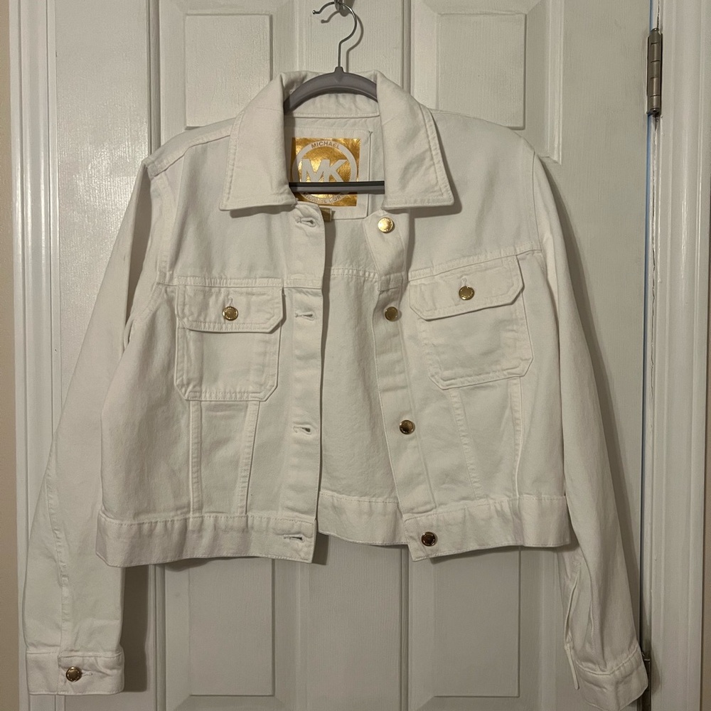 Michael Kors Women's White Denim Jacket